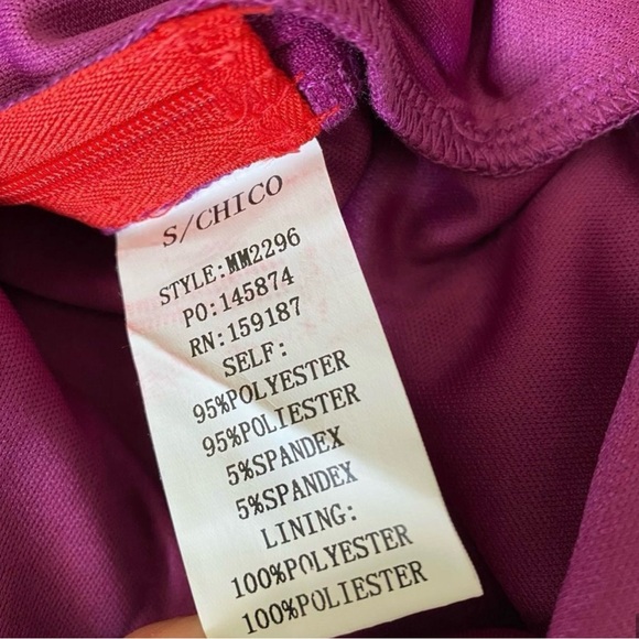 Maniju Colorblock One Shoulder Dress - Size S (Red/Purple) - Picture 10 of 10